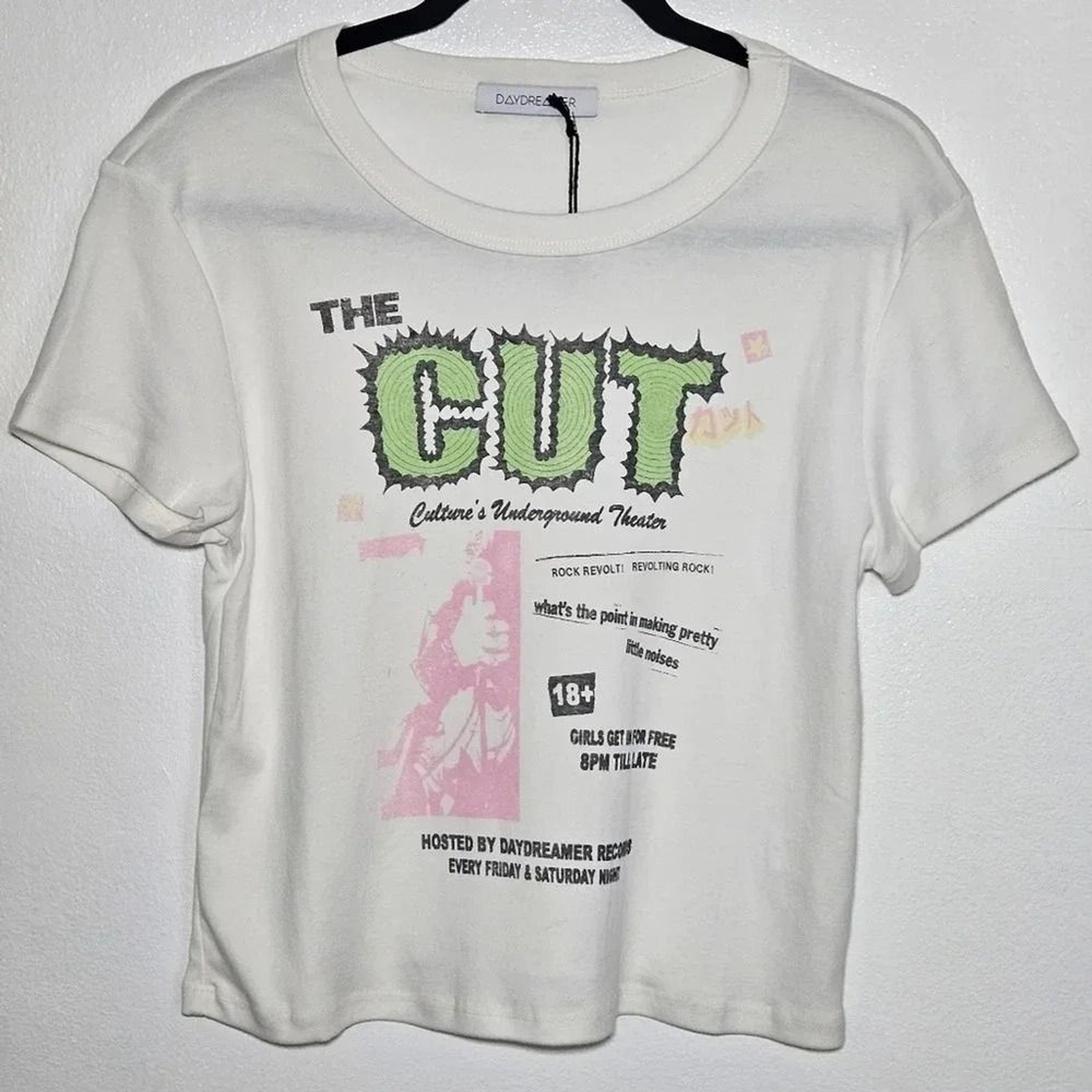 DAYDREAMER The Cut Culture Underground Theater Graphic Tee Shirt Med‎ White NWT